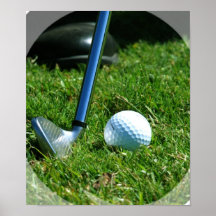 Poster da tacada leve do golfe