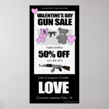 Poster da venda de arma do dia de Velentine
