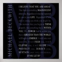 Poster das citações de Micheal Beckwith