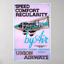 Poster das linhas aéreas do vintage 1930