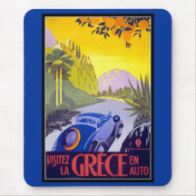 Poster das viagens vintage da piscina mousepads