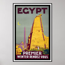 Poster das viagens vintage - Egipto