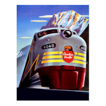 Poster das viagens vintage para o cartão de Canadá Cartões Postais