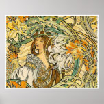 Poster de Alphonse Mucha:  Língua das flores