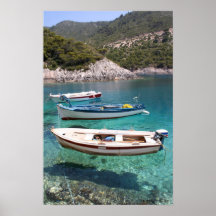 Poster de três barcos de pesca