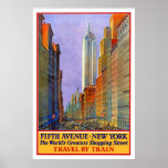 Poster de viagens da Quinta Avenida de New York