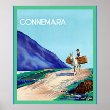 Poster de viagens do irlandês do vintage do ~ de C