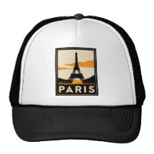 poster de viagens retro do art deco de Paris Bone