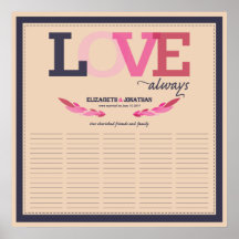Poster do amor para Jonathan e Elizabeth