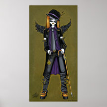 Poster do anjo de Steampunk do hipster de Charlie