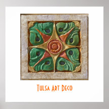 Poster do azulejo do art deco de Tulsa