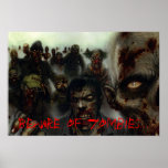 Poster do Dia das Bruxas dos zombis dos zombis "Be