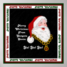 Poster do papai noel de Gangsta