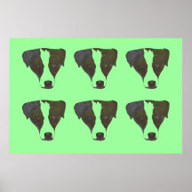 Poster do pop art do Collie (verde)