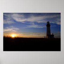 Poster do por do sol do farol