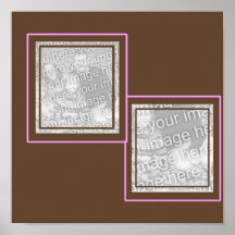 Poster do quadro da foto do rosa & do Brown 2