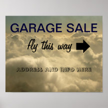 poster do sinal da venda de garagem