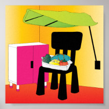 Poster dos salmões dos miúdos de Ikea