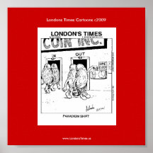 Poster engraçado de Londres do rick dos desenhos a