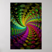 Poster: Espiral abstrata/psicadélico