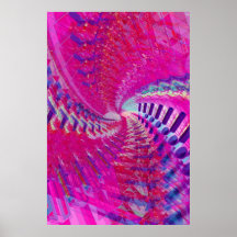 Poster: Espiral abstrata/psicadélico