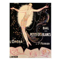 Poster francês da ópera cartões postais