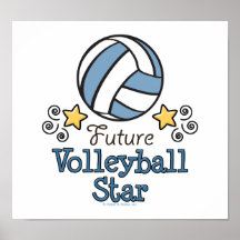 Poster futuro da estrela do voleibol