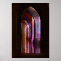Poster - iluminação do vitral da catedral