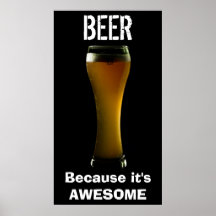 Poster impressionante da cerveja