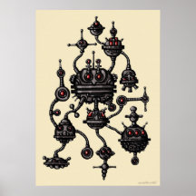 Poster legal da arte gráfica da robótica