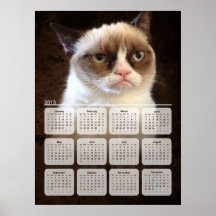 Poster mal-humorado do calendário do gato