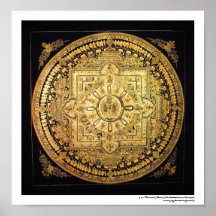 Poster Mil-Armado da mandala de Avalokiteshvara