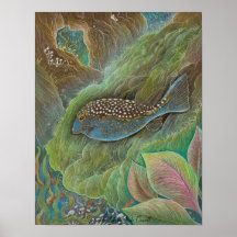 Poster pequeno manchado do boxfish