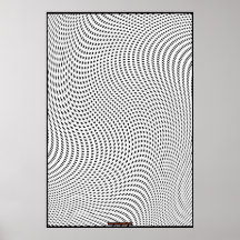 Poster preto & branco da parede da ilusão óptica d