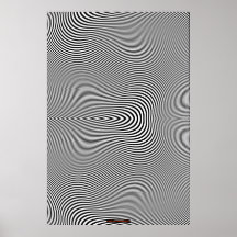 Poster preto & branco da parede da ilusão óptica d
