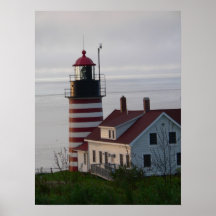 Poster principal ocidental do farol de Quoddy