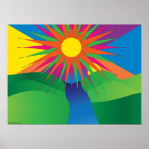 Poster psicadélico de Sun