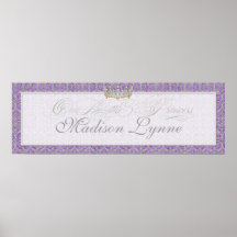 Poster real do nome da sala do bebé da princesa Co