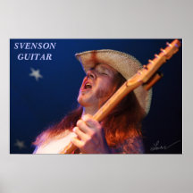 POSTER SVENSONGUITAR rock Ao vivo e em directo Gui