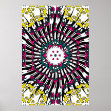 Poster Trippy: Trabalhos de arte psicadélicos do c