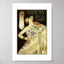 Poster vintage - camisas da seta