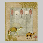 Poster vintage sonhador dos camelos posters