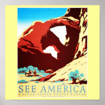 Poster-Vintage Viagem-América