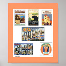 Posters das viagens vintage