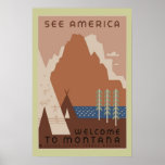 Posters das viagens vintage - Montana