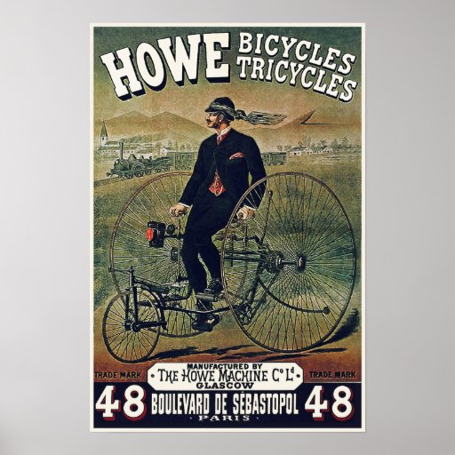 Posters/impressões: Howe Bicycles triciclos
