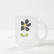 Pouca flor preta canecas