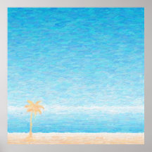 Praia com coqueiro poster