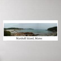 Praia Maine de Marshall Islands Poster