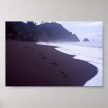 Praia preta da areia poster
